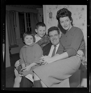 Assistant District Attorney Donald Conn of Melrose, prosecutor in the DeSalvo trial with wife, Jean, and daughter, Susan, 6, and Donald Jr., 8