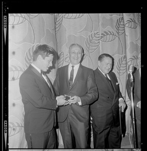 Robert Morse, left, with Ben Sack and Michael Cantor