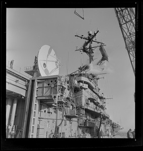 Antenna in place on the USS Wasp carrier