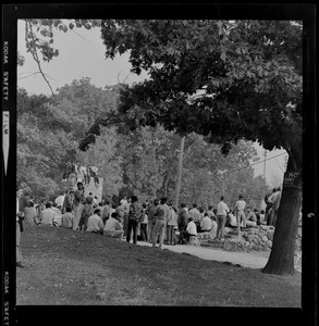 Group gathering in Franklin Park