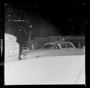 A view of a parked automobile