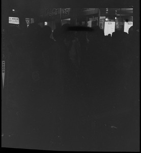 Scene from President Johnson's visit to Boston for a Post Office Square campaign rally