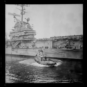 USS Wasp leaving Boston Harbor