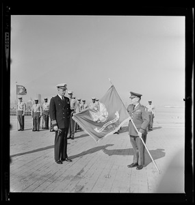 USS Wasp Army flag presentation