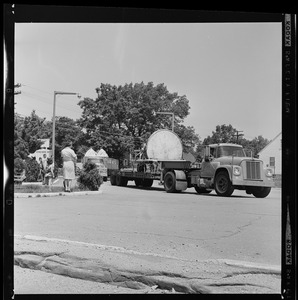 Truck with Gemini 9 in route to Weymouth Naval Air Station