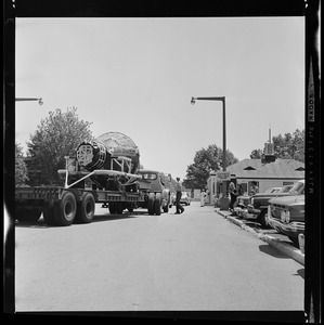 Truck with Gemini 9 arriving to Weymouth Naval Air Station