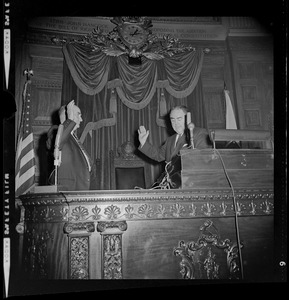 John Davoren being sworn in as Speaker of the House