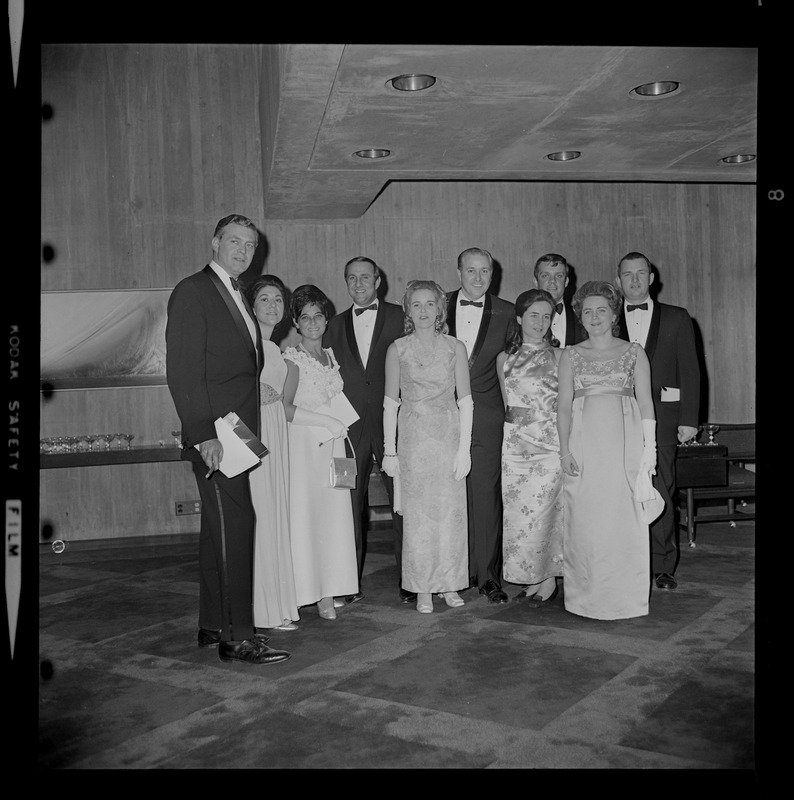 Group of men and women at the celebration opening of Boston City Hall