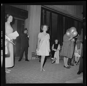 Woman posing at the opening of the Boston City Hall