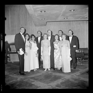 Group of men and women at the celebration opening of Boston City Hall