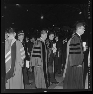 Procession of Boston College honorary degree recipients in graduation regalia
