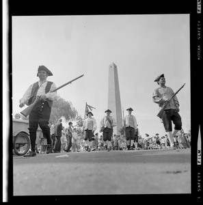 Minutemen soldiers at Bunker Hill Memorial