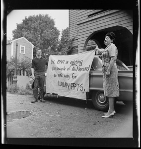 Protesters against the Boston Redevelopment Authority and the eviction of residences of North Harvard Street in Allston