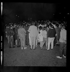 Large group standing, most likely in Boston Common