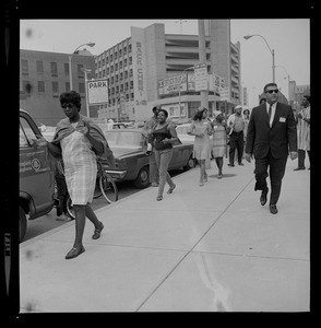 Philadelphia NAACP members picketing outside the 58th annual Boston convention