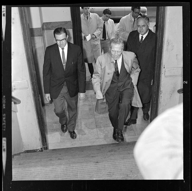 Mayor Kevin White entering South Boston High School