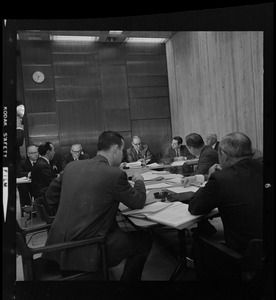 A meeting of state legislators in the new City Hall
