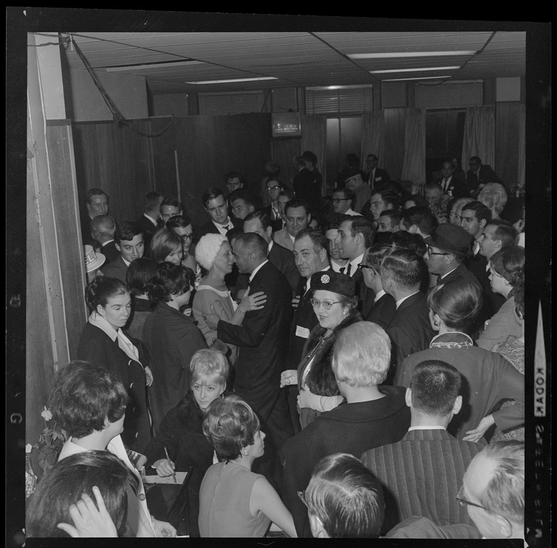 Scene of the crowd at Francis X Bellotti headquarters as he concedes