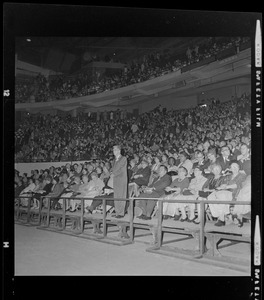 Audience in Boston Garden waiting for Dr. Billy Graham