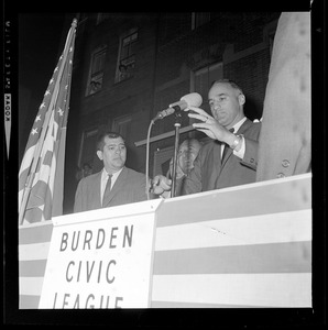 Lt. Gov. Bellotti addressing the crowd at the Burden Civic League