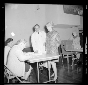 Francis and Margarita Bellotti going to cast their vote in the Democratic primary election for governor