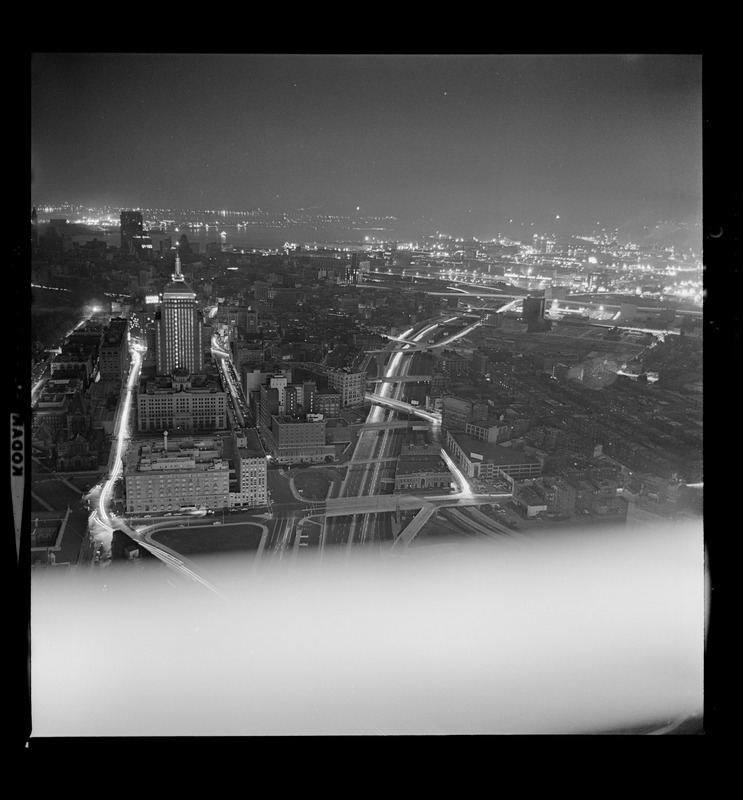 View of the old John Hancock Building and beacon seen from the