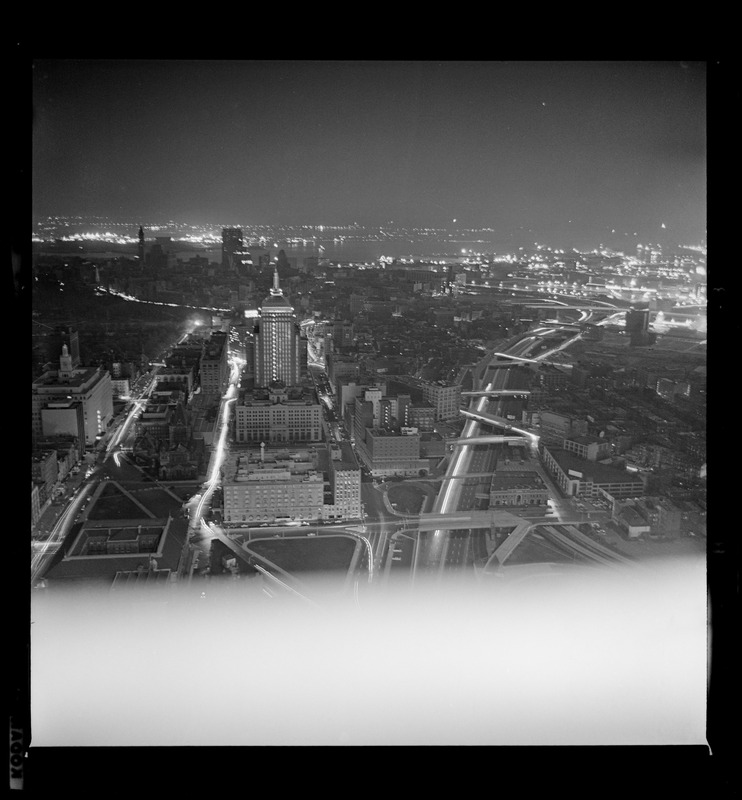View of the old John Hancock Building and beacon seen from the