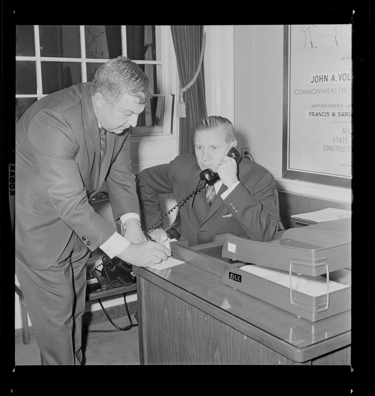 Gov. John Volpe on the phone