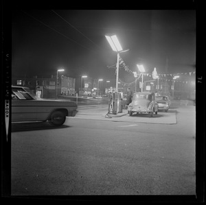 View of gas station