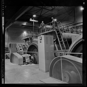 Crew members inside a power plant