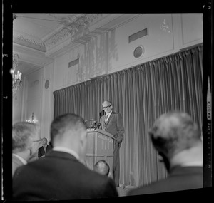 Senator Barry Goldwater speaking at the Sheraton Plaza