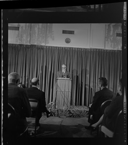 Senator Barry Goldwater speaking at the Sheraton Plaza