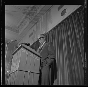 Senator Barry Goldwater speaking at the Sheraton Plaza