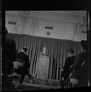 Senator Barry Goldwater speaking at the Sheraton Plaza