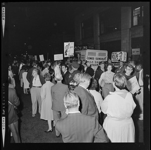 Goldwater protesters near Fenway Park