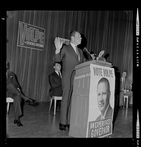 Former Vice President Richard Nixon addressing the room at the Sheraton Plaza Hotel