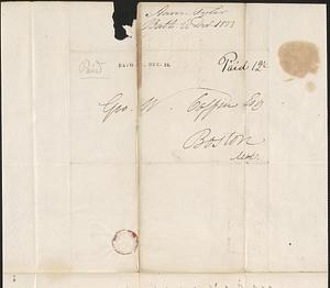 Aaron Tyler to George Coffin, 27 December 1833