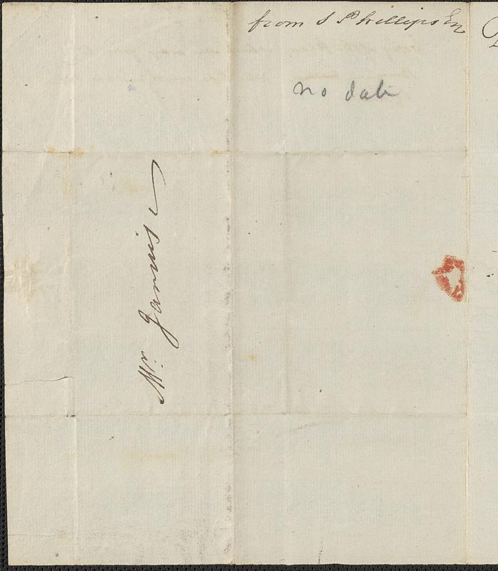 Samuel Phillips to Leonard Jarvis, no date - Digital Commonwealth