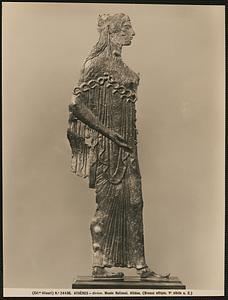 Athènes - Grèce. Musée National. Athéna. (Bronze attique, V siècle a. C.)
