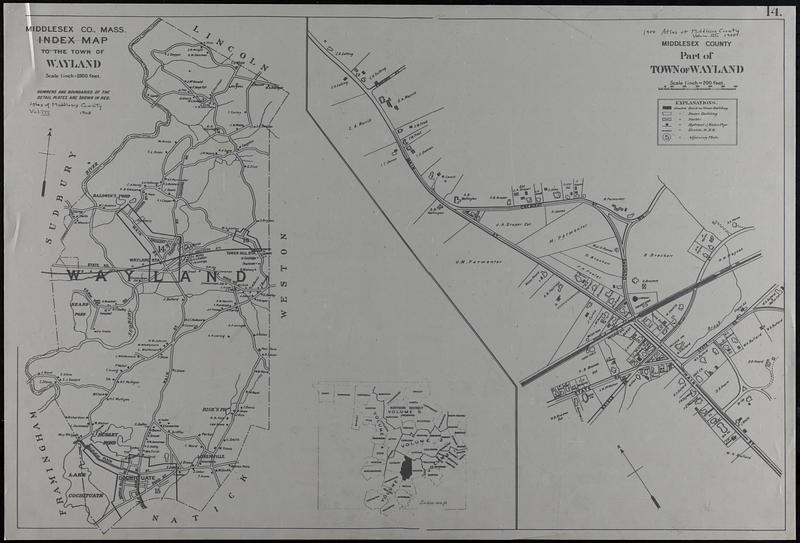 Middlesex Co. Mass., index map to the town of Wayland