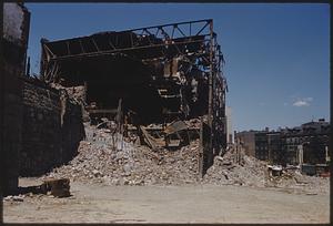 Rubble and ruins of building, Boston