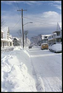 Snowy street, Somerville