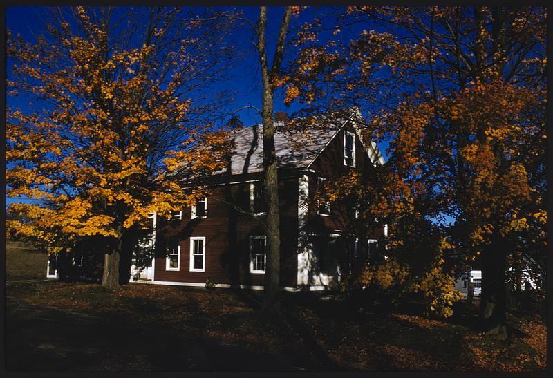 Autumn scene of house