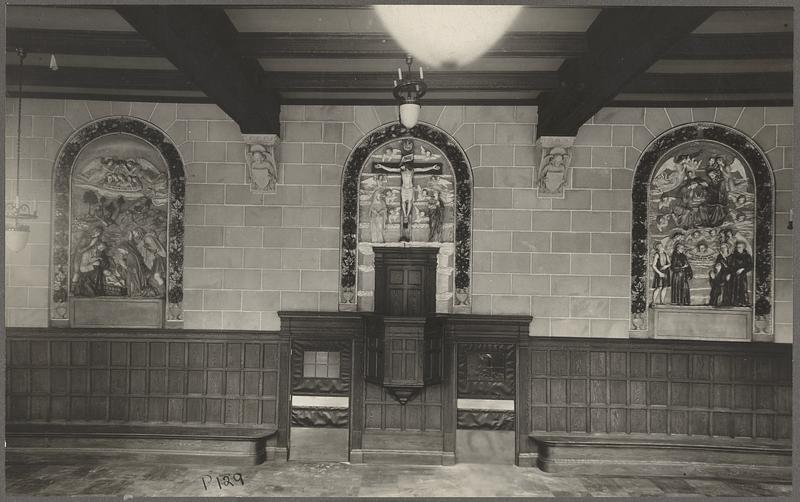 A. P. Nardini - ceramic wall panels after Giovanni della Robbia, refectory of St. John's Seminary, Brighton, Mass.