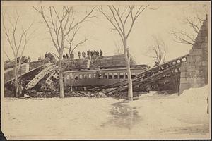 Bussey Bridge, West Roxbury, after its collapse