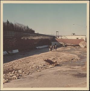 Exterior flood damage at Clark-Aiken