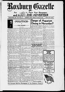 Roxbury Gazette and South End Advertiser, August 29, 1952
