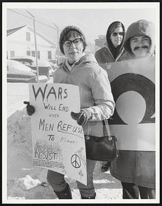 Happy and confident demonstrators
