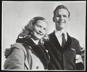 They're The Tops In Figure Skating -- Barbara Ann Scott of Ottawa, Ont., and Dick Button of Englewood, N.J., who outperformed all rivals to capture women's and men's titles respectively in winter Olympics at St. Moritz, Switzerland.