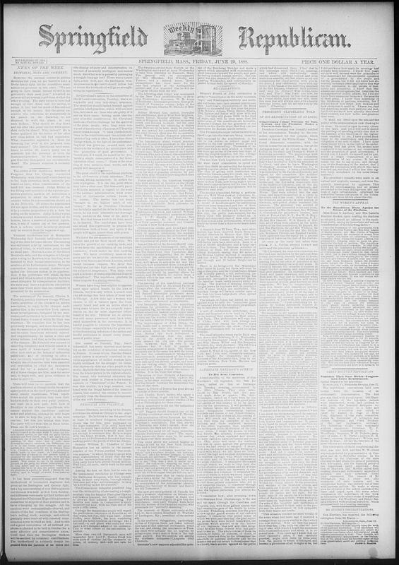 Springfield Weekly Republican - Digital Commonwealth